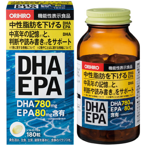 Комплекс Омега - 3 (DHA & EPA) ORIHIRO для памяти, когнитивных функций и здоровья сосудов, 180