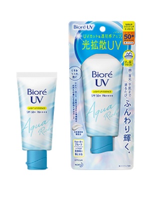 Солнцезащитный флюид с эффектом сияюшей кожи Biore UV Aqua Rich Light Up Essence SPF50+ PA++++, 100 