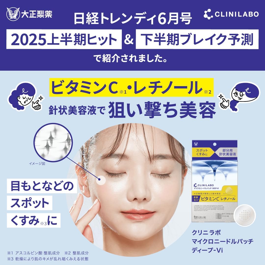 Микронидл-патчи с гиалуроновой кислотой, витамином C и ретинолом Clinilabo Micro Needle Patch Deep-V