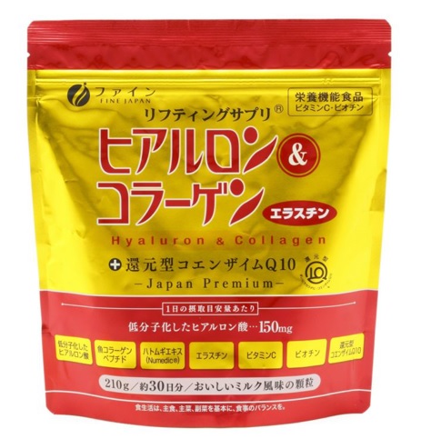 Коллаген пептид и гиалуроновая кислота FINE Gold Hyaluron & Collagen,210g
