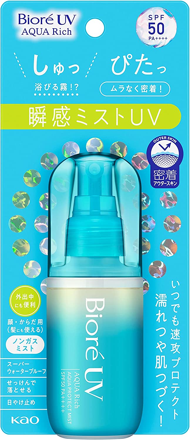 Увлажняющий солнцезащитный мист спрей Biore UV Aqua Rich Protect Mist KAO, 60 мл
