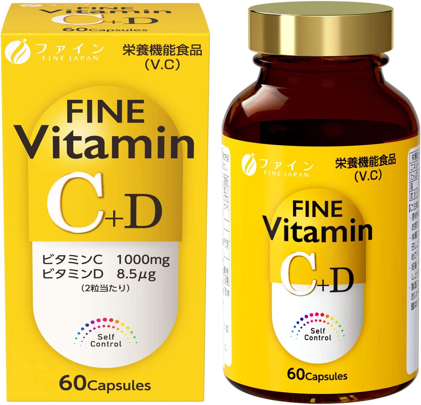 Комплекс витамина C + D, на 30 дней (60 таблеток) Fine Japan .
