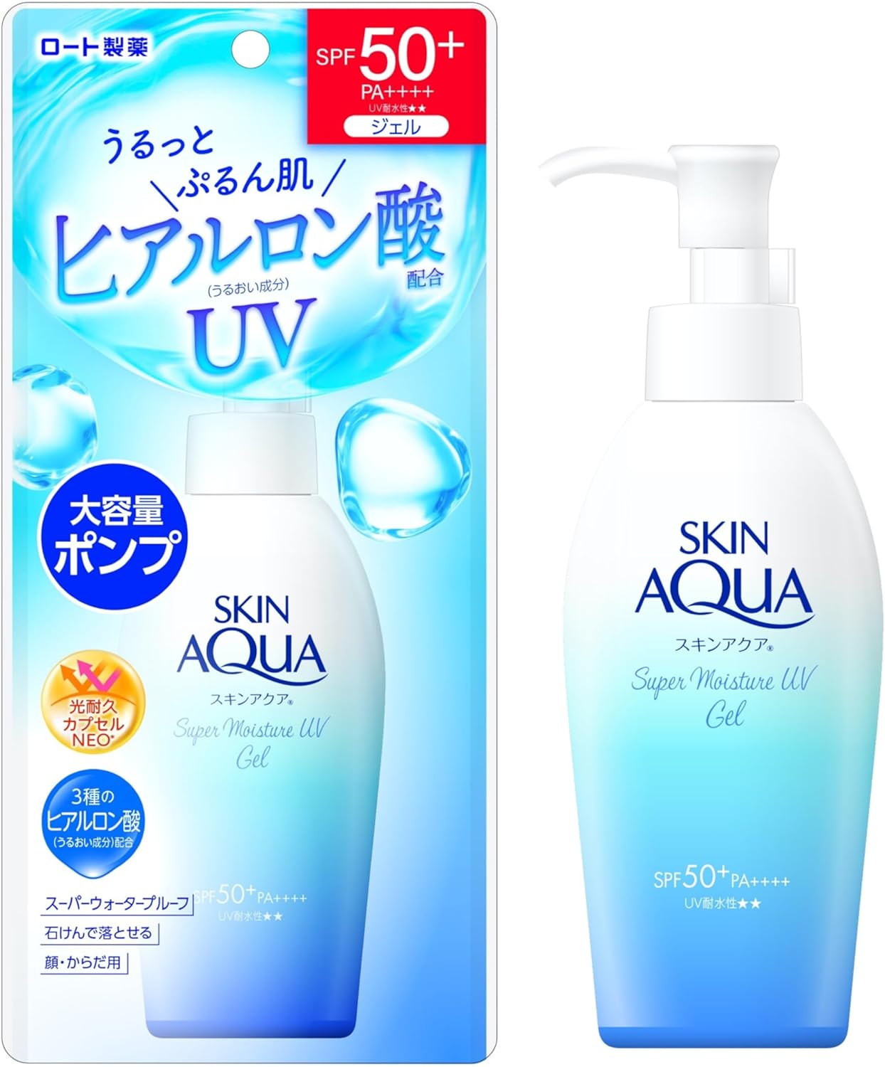 Солнцезащитный увлажняющий гель для лица и тела Skin Aqua UV Super Moisture UV Gel SPF 50+ PA++++,14
