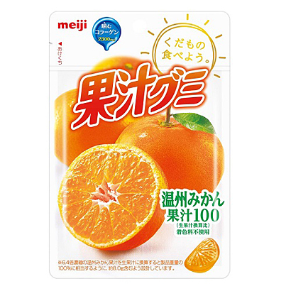 Мармелад из натурального сока мандарина Meiji Gummy Mandarin